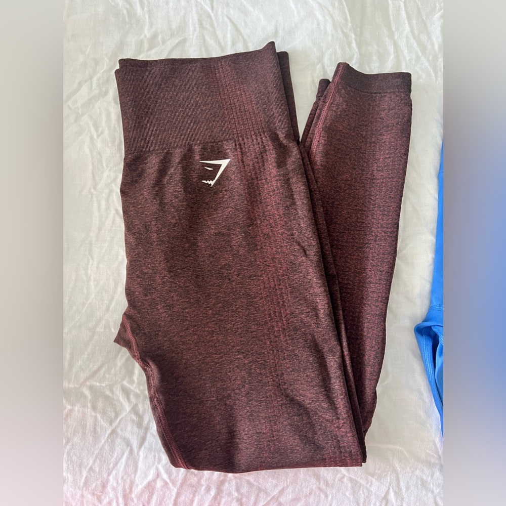 GymShark Vital Seamless Leggings in Cherry Brown